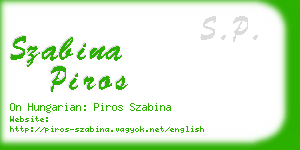 szabina piros business card